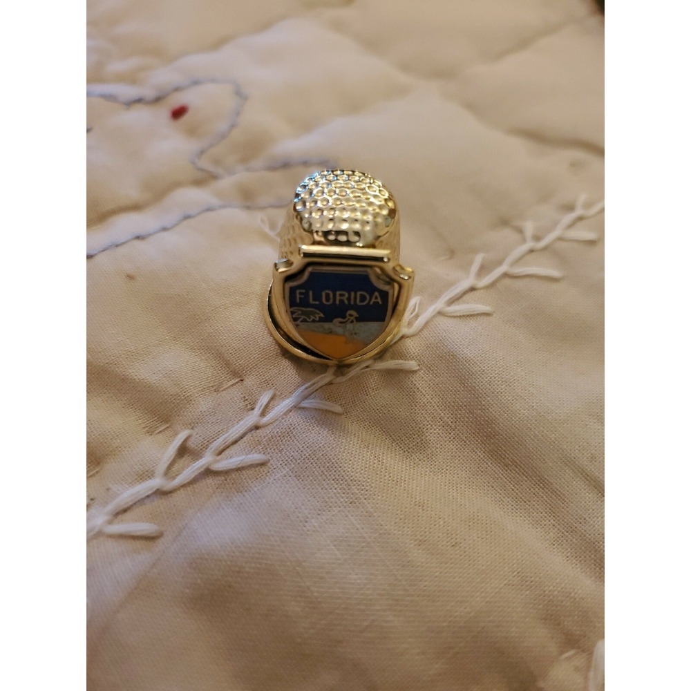Florida Thimble beach scene 1 Pelican Collectors Souvenir MAKE OFFER